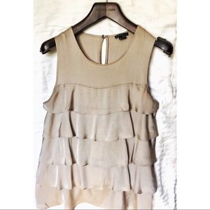 THEORY Tiered Ruffle Tank